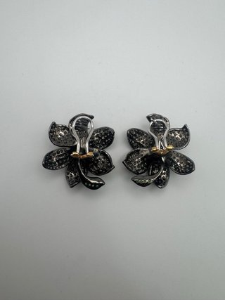 011-04-00449 PENDIENTES ORO NEGRO 18K BRILLANTES