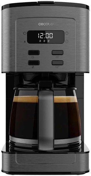 Cecotec Cafetera de Goteo 6 Tazas Coffee 56 Drop. 680 W, Capacidad 0,8 Litros, Boquilla Antigoteo, Filtro Permanente o de Papel, Acabados en Acero Inoxidable e Intensificador De Aroma