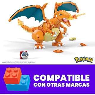 Mega Construx Pokémon Charizard Figura de 222 bloques de construcción de juguete para niños (Mattel GWY77)