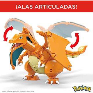Mega Construx Pokémon Charizard Figura de 222 bloques de construcción de juguete para niños (Mattel GWY77)