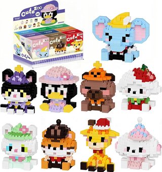 Mini Dog Building Block Sets, Style Cute Dog Building Blocks Miniature Dog Figurine Toys Animal Building Blocks for Kids Birthday Party Favors Christmas Stocking Stuffers