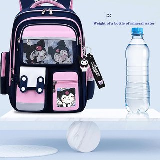 Mochila KUROMI Mod423220cm con reloj Nuevo Mochila Escolar para niños y niñas , Kawaii