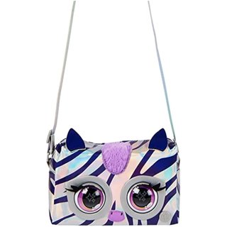 Purse Pets, Metálico Mood Rebel Stripez, bolso de hombro interactivo de juguete, más de 30 sonidos y reacciones, juguete infantil para niñas