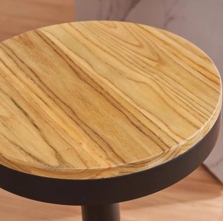2 Taburetes altos madera y metal