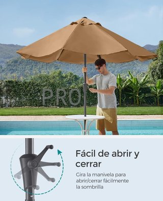 Sombrilla de jardín de 300cm - Songmics