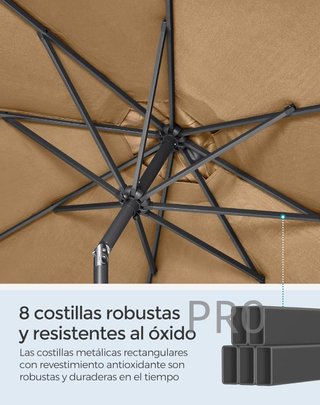 Sombrilla de jardín de 300cm - Songmics