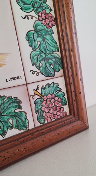 Cuadro azulejos homenaje al vino