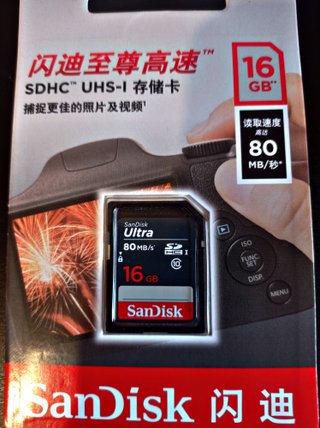 SanDisk SD 16GB 80MB/s (NUEVA) - Edición Japón