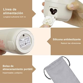 Hervidor Electrico Bear 4 300ml Temperatura Control Portátil De Un Solo Clic, Taza Térmica De Calentamiento Rápido De Viaje De Tres En Uno, Doble Capa 304 Acero Inoxidable