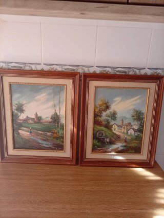 2 Lienzos Pintados a Mano 40x48