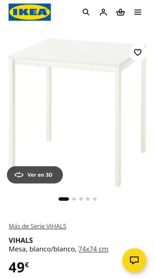 Mesa cuadrada Vihals Ikea semi nuevo