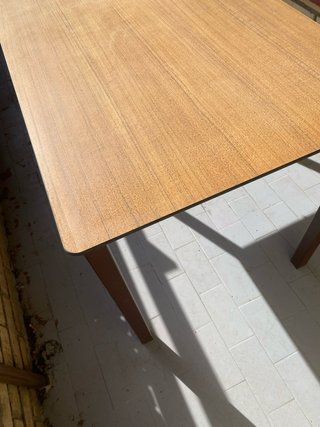 Mesa exterior 120x70cm Marrón