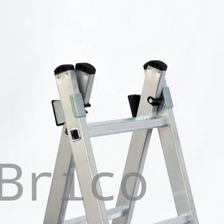 Escalera Aluminio 2X10 - 2,88+2,88 M - 58-58x25mm