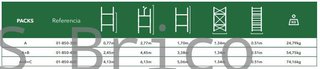 Andamio Modular Aluminio - 4,45 Metros - Pack A+B