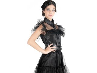 Ciao Disfraz Miercoles Addams Vestido Fiesta 80261969 Nuevo (talla M)