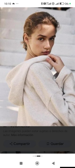 Sudadera Zara Beige Suave