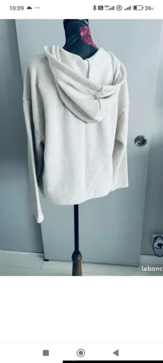 Sudadera Zara Beige Suave