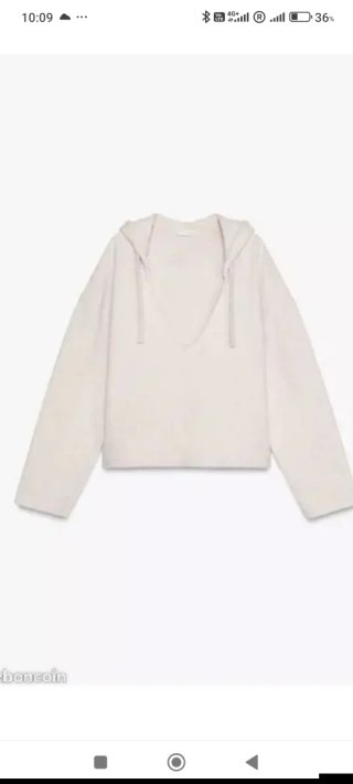 Sudadera Zara Beige Suave