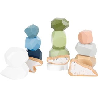 small foot Piedras de Equilibrio Arctic, de Madera certificada FSC® 100%, Juego de apilar a Partir de 12 Meses, 12440