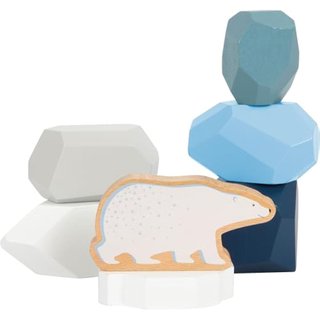 small foot Piedras de Equilibrio Arctic, de Madera certificada FSC® 100%, Juego de apilar a Partir de 12 Meses, 12440