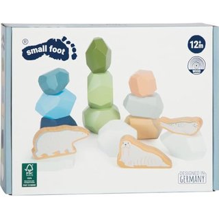 small foot Piedras de Equilibrio Arctic, de Madera certificada FSC® 100%, Juego de apilar a Partir de 12 Meses, 12440