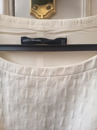 Vestido Karen Millen Blanco Talla XS
