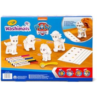 Crayola - Washimals Paw Patrol, Set de Actividades con 4 Cachorros, 6 Rotuladores Lavables, 40 Pegatinas, Diversión y Regalo para Niños, a Partir de 3 años, 74-0290