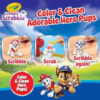 Crayola - Washimals Paw Patrol, Set de Actividades con 4 Cachorros, 6 Rotuladores Lavables, 40 Pegatinas, Diversión y Regalo para Niños, a Partir de 3 años, 74-0290