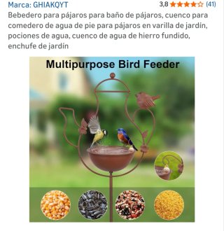 Bebedero para pájaros con diseño de tetera