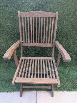 Silla plegable de madera exterior
