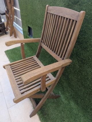 Silla plegable de madera exterior
