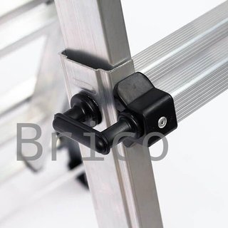 Escalera Telescópica Articulada Aluminio 3+3 Pestaña