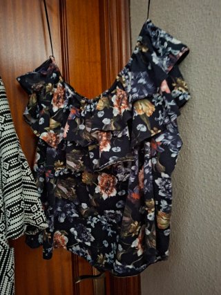 Top y casaca estampada talla única