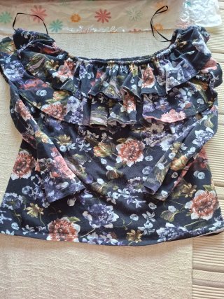 Top y casaca estampada talla única