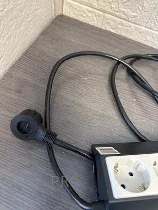 Cavo di alimentazione Unitec 30893, 3 prese, supporto pinza, clip di fissaggio, bicolore, antracite/bianco