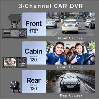Camara Car Nmbhus de Coche ,salpicadero de 3 Canales grabadora de vídeo DVRs