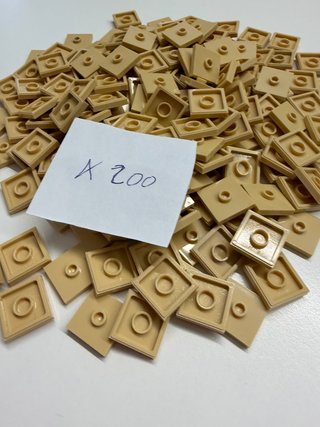 Lego Part 87580 - Plate 2 x 2 Jumper - Tan x200