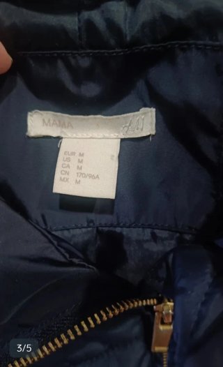 Abrigo premamá azul