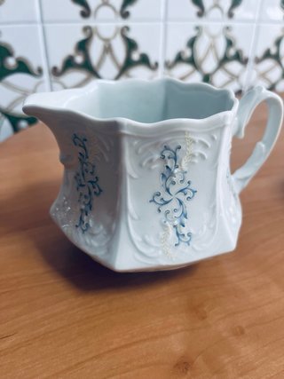 Juego de café porcelana azul y blanco