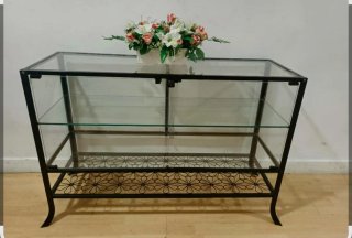 Vitrina Vintage Cristal y Metal