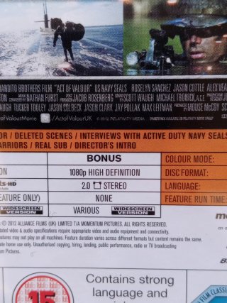 Filme Blu-ray Act of Valour