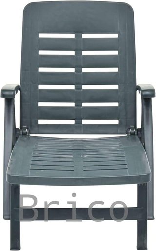 Tumbona Plegable Smeraldo con Ruedas Verde
