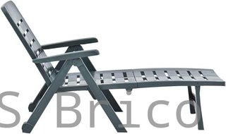 Tumbona Plegable Smeraldo con Ruedas Verde