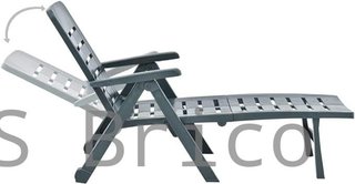 Tumbona Plegable Smeraldo con Ruedas Verde
