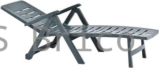 Tumbona Plegable Smeraldo con Ruedas Verde