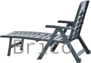 Tumbona Plegable Smeraldo con Ruedas Verde