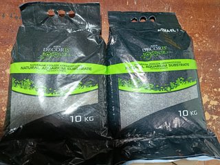 2 Sacos Aquael Decoris Grava Basalto Acuario 10kg