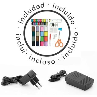 Maquina de Coser Jocca REACONDICIONADO marcas minimas- Máquina de Coser Portátil Jocca con 48 Accesorios de Costura - Doble Puntada - Ideal para Remallar - Uso Doméstico y Manual - Antideslizante