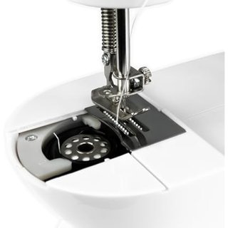 Maquina de Coser Jocca REACONDICIONADO marcas minimas- Máquina de Coser Portátil Jocca con 48 Accesorios de Costura - Doble Puntada - Ideal para Remallar - Uso Doméstico y Manual - Antideslizante