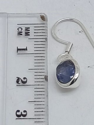 Pendientes Plata 925 Iolita Ovalada